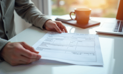 Main tenant une carte grise française moderne sur bureau lumineux