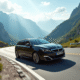 Peugeot 308 GT en virage sur route de montagne en plein jour