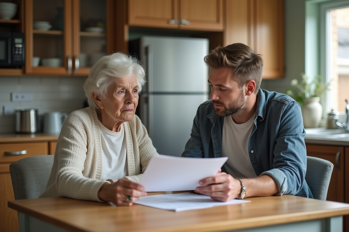 Femme et homme discutent d